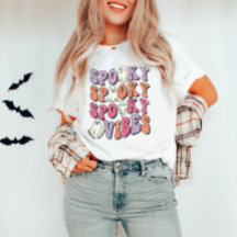 Retro Groovy Halloween Spooky Vibes T - Shirt