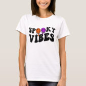 Retro Groovy Halloween Spooky Vibes T-Shirt (Vorderseite)