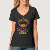 Retro Groovy  Halloween Thick Thighs And Spooky Vi T-Shirt (Vorderseite)