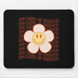 Retro Groovy Happy Gesicht 100 Tage der Schule Nie Mousepad
