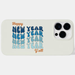 Retro Groovy Happy New Year Y'all Case-Mate iPhone 14 Pro Max Hülle