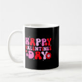 Retro Groovy Happy Valentines Day Hearts Love Wome Kaffeetasse (Links)