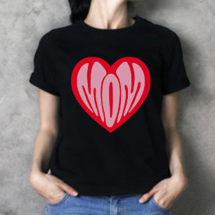 Retro Groovy Heart Mama Muttertag T-Shirt