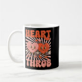 Retro Groovy Heart Throb Valentines Day Toddlers B Kaffeetasse (Links)