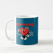 Retro Groovy Heart Throb Valentines Day Toddlers B Kaffeetasse (Links)