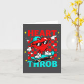 Retro Groovy Heart Throb Valentines Day Toddlers B Karte (Gelbe Blume)