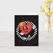 Retro Groovy Heart Throb Valentines Day Toddlers B Karte (Gelbe Blume)
