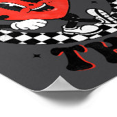 Retro Groovy Heart Throb Valentines Day Toddlers B Poster (Ecke)