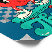 Retro Groovy Heart Throb Valentines Day Toddlers B Poster (Ecke)