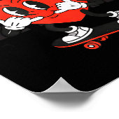 Retro Groovy Heart Throb Valentines Day Toddlers B Poster (Ecke)