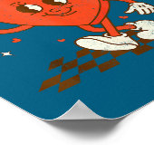 Retro Groovy Heart Throb Valentines Day Toddlers B Poster (Ecke)