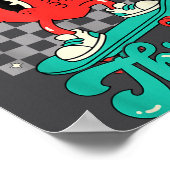 Retro Groovy Heart Throb Valentines Day Toddlers B Poster (Ecke)