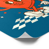 Retro Groovy Heart Throb Valentines Day Toddlers B Poster (Ecke)