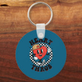 Retro Groovy Heart Throb Valentines Day Toddlers B Schlüsselanhänger (Vorderseite)