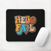Retro Groovy Hello Herbst Herbstwoben Erntedank Mousepad (Mit Mouse)