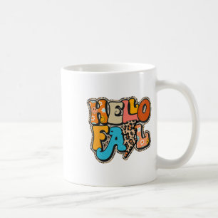 Retro Groovy Hello Herbst Vibes Funny Thanksg Kaffeetasse