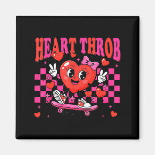 Retro Groovy Herzklopfen Valentinstag Kleinkinder Magnet