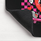 Retro Groovy Herzklopfen Valentinstag Kleinkinder  Mousepad (Ecke)