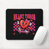 Retro Groovy Herzklopfen Valentinstag Kleinkinder  Mousepad (Mit Mouse)