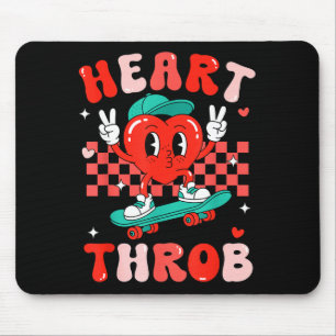 Retro Groovy Herzklopfen Valentinstag Kleinkinder Mousepad