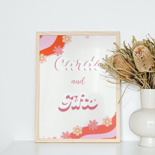 Retro Groovy Herzlich willkommen Valentine Karte & Poster