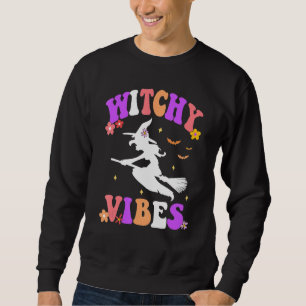 Retro Groovy Hexenkostüm Halloween Kostüm WITCHY V Sweatshirt