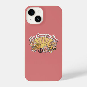 Retro Groovy   Hier kommt die Vintage Grafik von S iPhone 14 Hülle