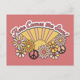 Retro Groovy   Hier kommt die Vintage Grafik von S Postkarte