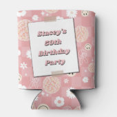 Retro Groovy Hippie 40. Geburtstag Vintages Foto Dosenkühler (Rückseite)