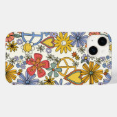 Retro Groovy Hippie Blume Herz Case-Mate iPhone Hülle (Rückseite (Horizontal))