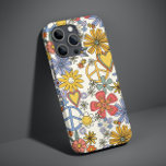 Retro Groovy Hippie Blume Herz Case-Mate iPhone 14 Hülle<br><div class="desc">Der Retro Groovy Hippie Blume Herts iPhone Smartphone Case zeichnet sich durch ein groovy Retro-Muster von Blume,  romantischen Lieben Herzen und Friedenszeichen aus. Perfekt als Geschenk für Weihnachten,  Geburtstag,  Muttertag,  beste Freunde und mehr. Entworfen von © Evco Studio www.zazzle.com/store/evcostudio</div>