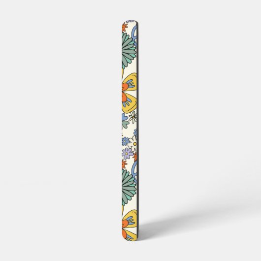 Retro Groovy Hippie Blume Herz Samsung Galaxy Hülle (Linke Seite)