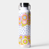Retro Groovy Hippie Blume und Sterne Trinkflasche (Vorne)