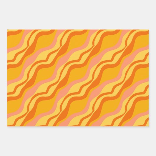 Retro Groovy Hippie Wrapping Paper Sheets Geschenkpapier Set (Vorderseite 3)