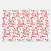 Retro Groovy Holly Jolly Vibes Holiday Geschenkpapier Set (Vorderseite 2)