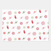 Retro Groovy Holly Jolly Vibes Holiday Geschenkpapier Set (Vorderseite 3)