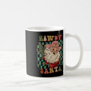 Retro Groovy Howdy Weihnachtsmann Christmas Cowboy Kaffeetasse