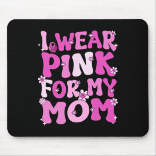 Retro Groovy I trage Rosa für meine Mama Brustkreb Mousepad