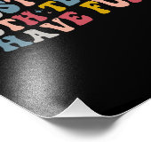 Retro Groovy Ich hoffe, dass beide Teams Spaß habe Fotodruck (Ecke)