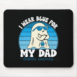 Retro Groovy Ich trage Blau für meinen Vater Diabe Mousepad