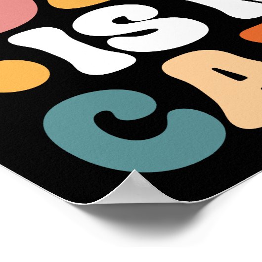 Retro Groovy Ihr Vater ist mein Cardio Poster (Ecke)