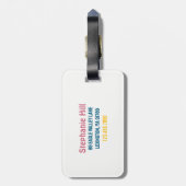 Retro Groovy Illustrierte, individuell anpassbare  Gepäckanhänger (Rückseite vertikal)