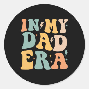Retro Groovy in meinem Vater Ära Vater &# s Day Runder Aufkleber