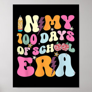Retro Groovy in meinen 100 Tagen der Schule Era 10 Poster