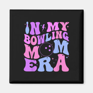 Retro Groovy in meiner Bowling-Mutter-Ära Lustig  Magnet