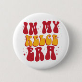 Retro Groovy in meiner Kelce-Ära Button (Vorderseite)