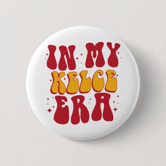 Retro Groovy in meiner Kelce-Ära Button (Vorderseite)
