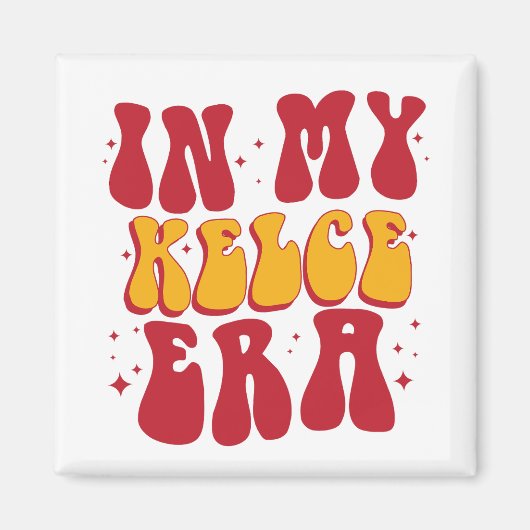 Retro Groovy in meiner Kelce-Ära Magnet (Vorne)