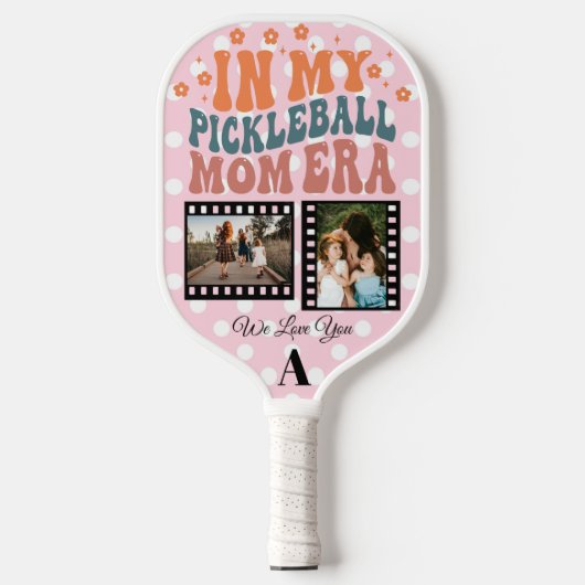 Retro Groovy in meiner Pickleball-Mama Zeitalter d Pickleball Schläger (Vorderseite)