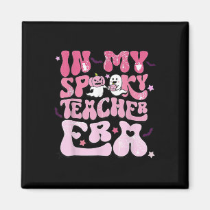 Retro Groovy in meiner Spooky Lehrerin Era Funny H Magnet